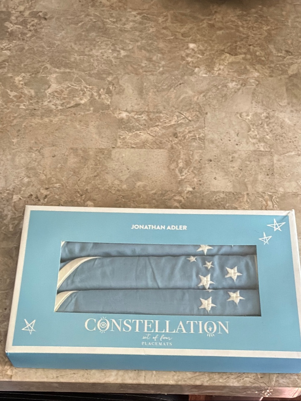 Jonathan Adler Sky Blue and Cream Constellation Placemats 4